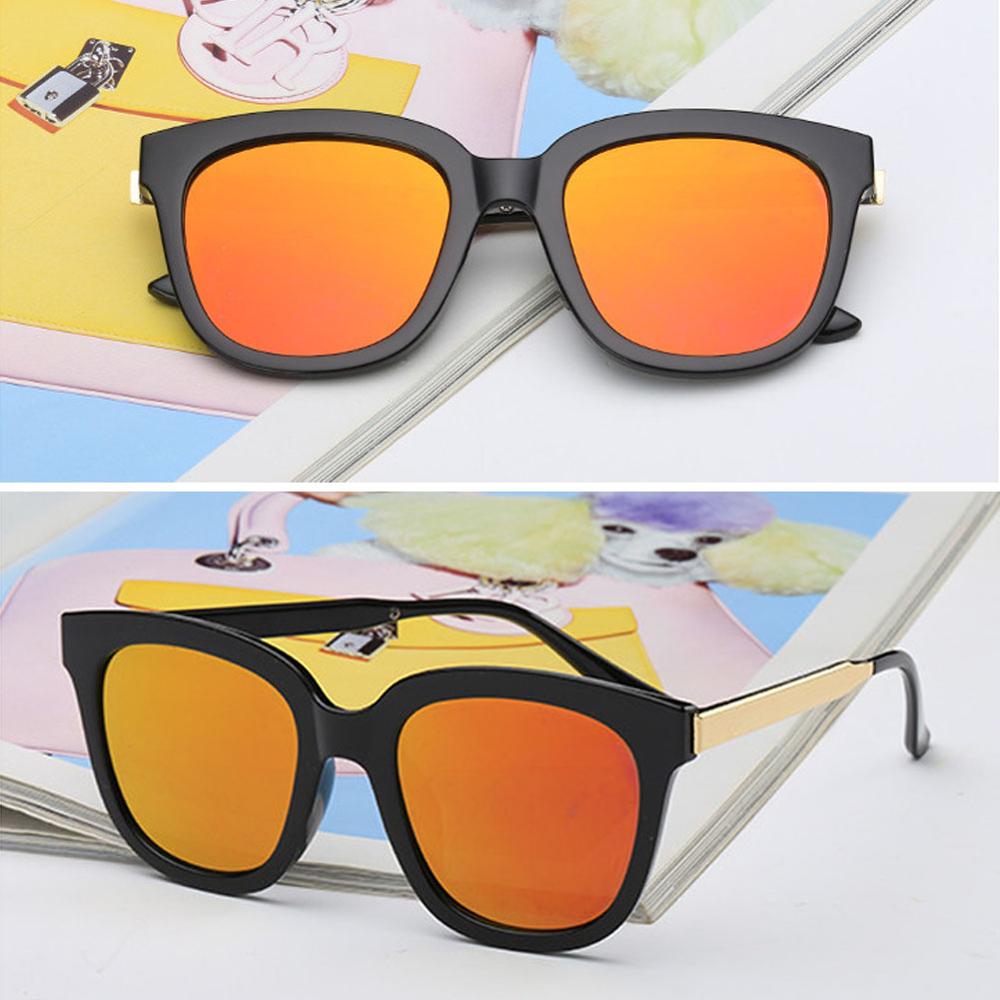 Korean Style Large Frame Square Sunglasses Fashionable Color Reflective Sunglasses