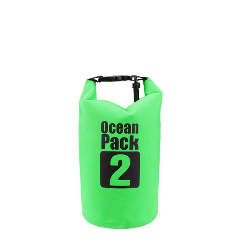 2L Outdoor Waterproof Bags Swimming Camping Hiking Drifting Bag Swimming pool Accessories 6 colors: Green