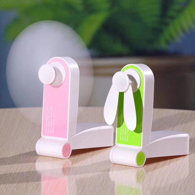 Mini Usb Pocket Vouw Fan Elektrische Draagbare Houden Kleine Fans Originele Kleine Elektrische Huishoudelijke Apparaten Desktop Elektrische Ventilator