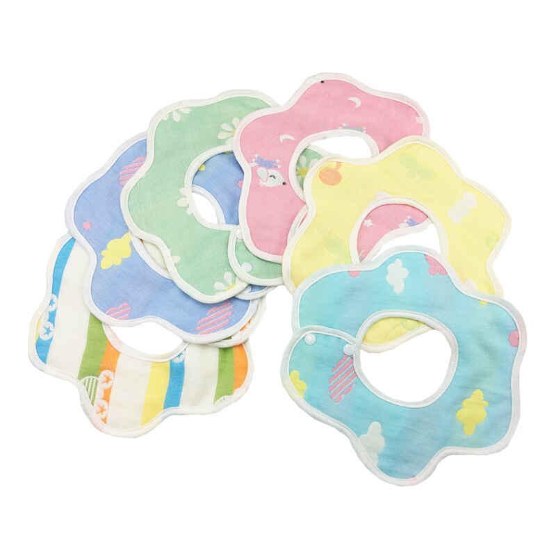 10 stücke Baby Lätzchen Kleinkind Babador Speichel Bavoir Handtuch Für Neugeborene Mädchen Jungen baberos bebes Babadores Baumwolle Lätzchen 6 Schichten: C Mädchen zufällig gemischt