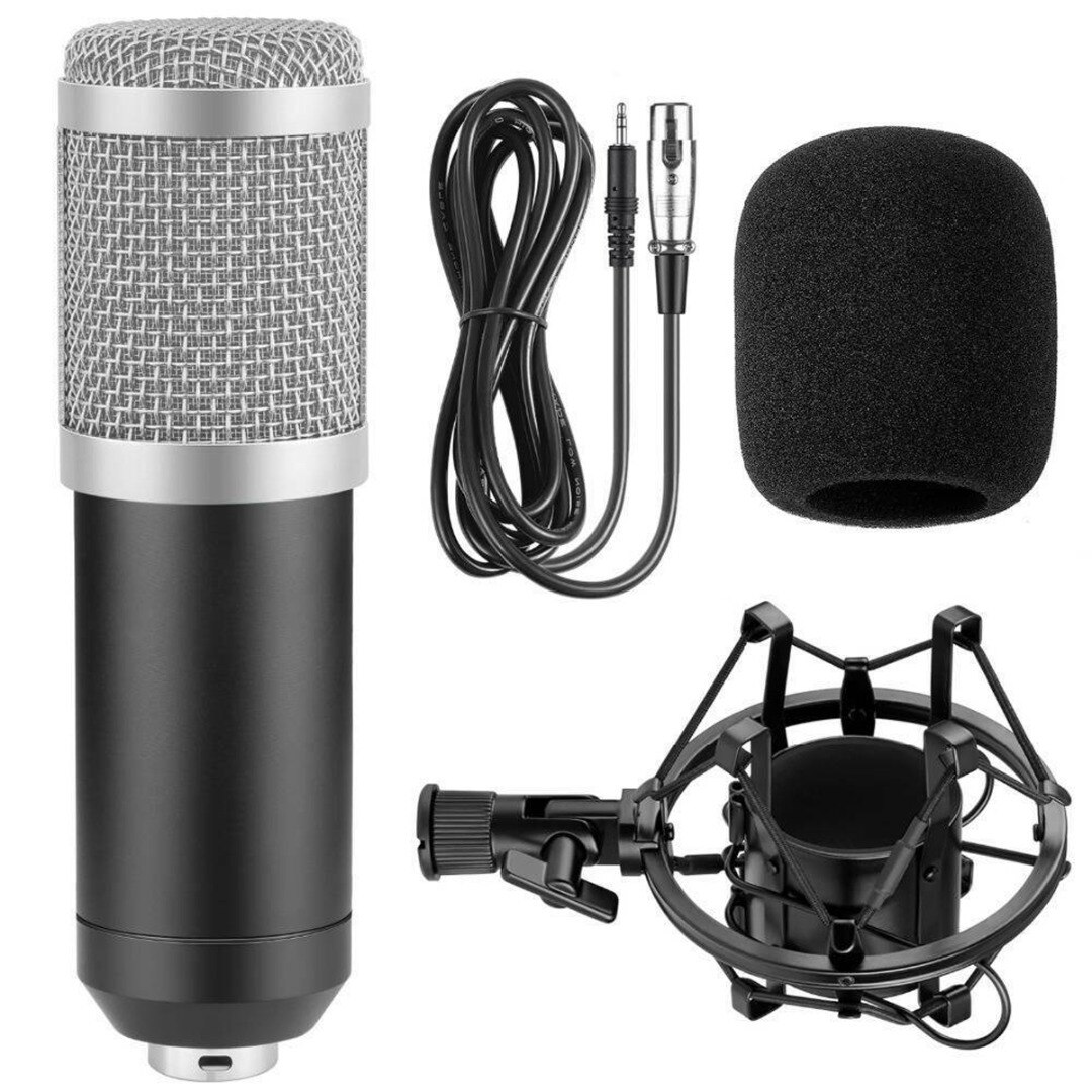 Streaming in diretta Broadcasting Recording Microfono A Condensatore Professionale Wired Microfono A Condensatore da Studio di Registrazione del Suono Mic Kit