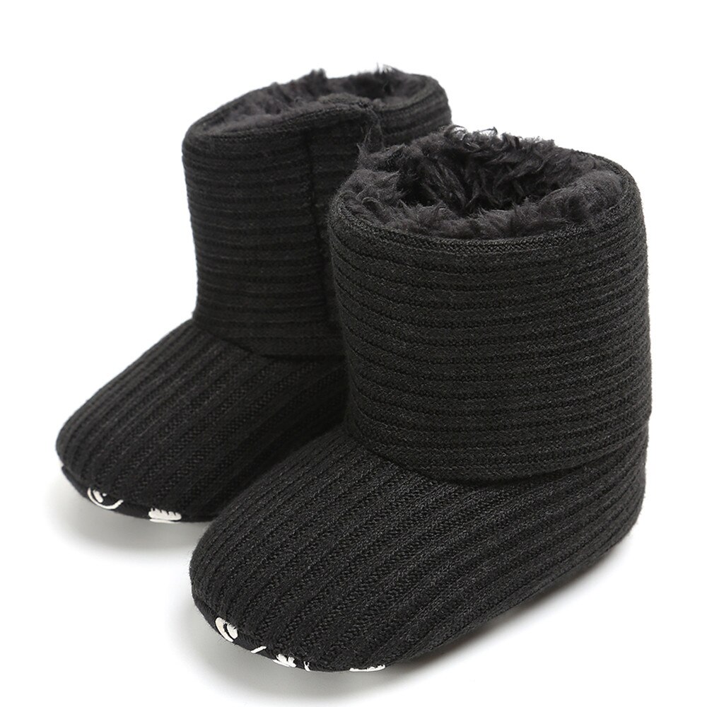 Kinderen Baby Meisje Warm Houden Pluche Soft Snowboots Zachte Crib Schoenen Winter Katoen Mode Soild
