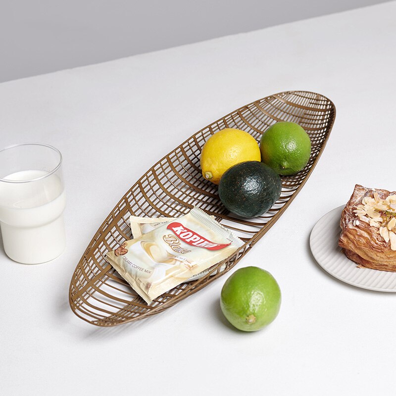 Retro Stijl Ovale Aluminium Decoratieve Fruit Dessertbord