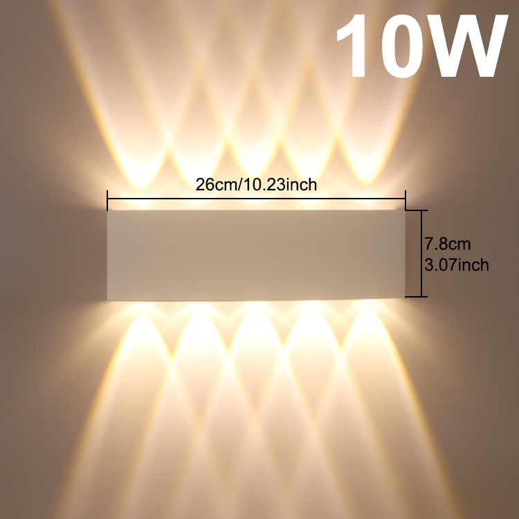 Luz Led moderna de pared para exteriores, luces impermeables para porche, balcón, jardín, lámpara de pared interior, decoración del hogar: YELLOW