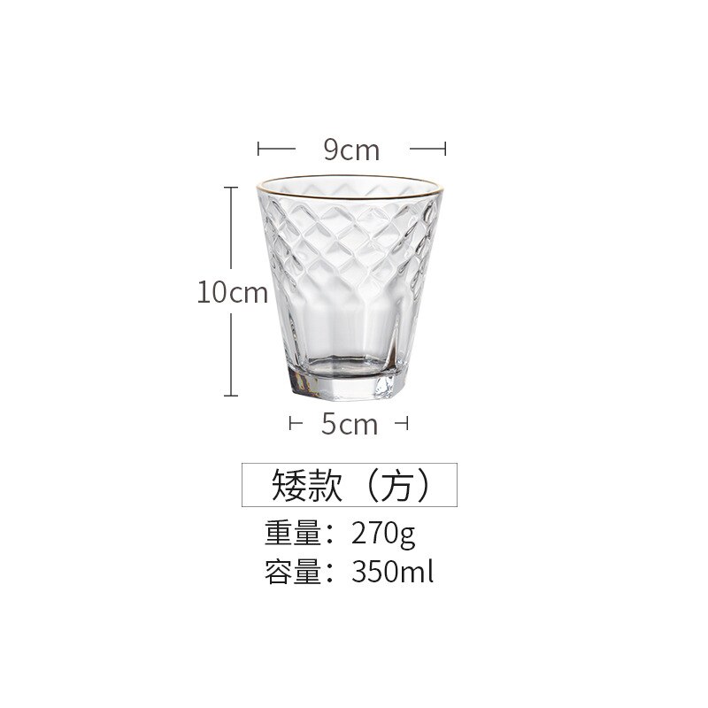 Verre à eau épaissi en relief, dessin du vent, Phnom Penh, verre à whisky domestique transparent, verre à vin: 350ml 1