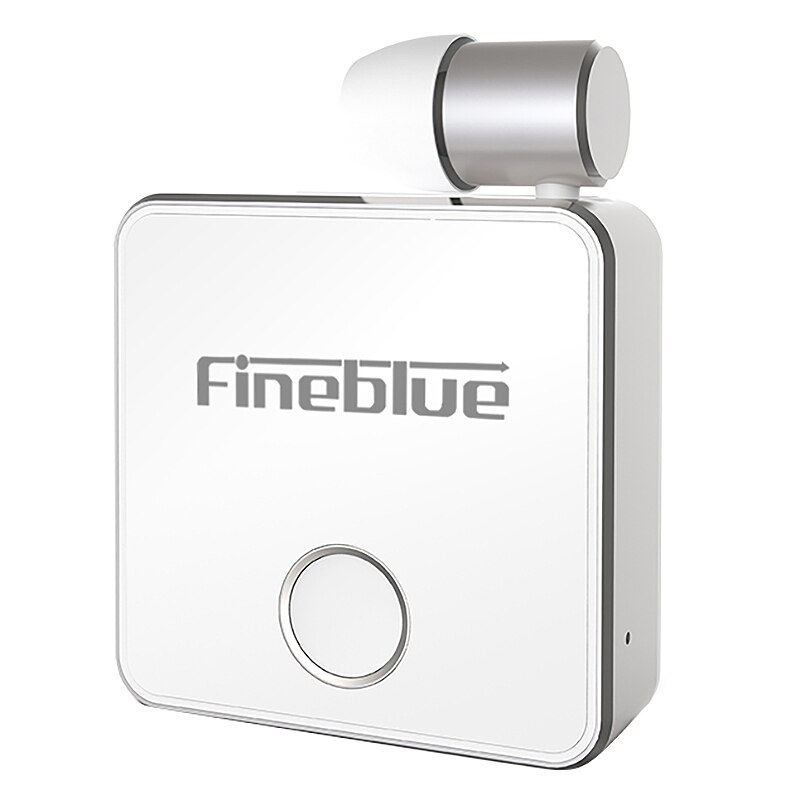Fineblue F1 Draadloze Business Bluetooth Headset Telescopische Clip Op Stereo Oordopjes Trillen Sport Driver Oortelefoon-Wit