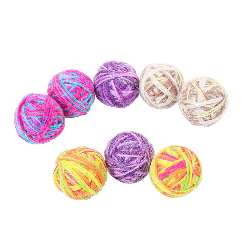 Gato bola de hilo pelota de juguete para gato Gato juguete para hacer ejercicio tejido bola jugar juguete interactivo cero juguete para masticar Gato perro: 3PC
