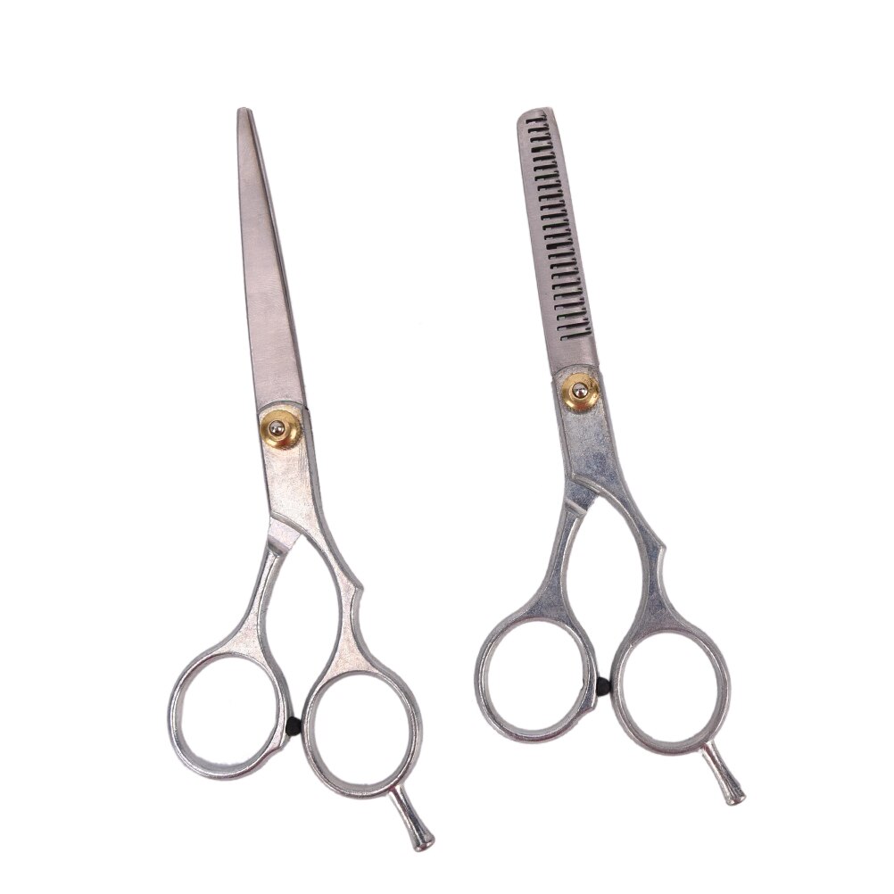 2Pcs/Set 6 Inches Cutting Thinning Hair Shear Barber Haircut Scissor Salon Hair Dressing Scissors Hair Styling Tool