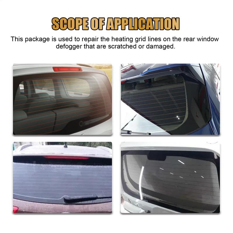 Kit de réparation de dél'offre buage de lunette arrière de voiture, bricolage, réparation rapide, kit de dégivreur de grille, chauffage fixe, lignes de verre, grille de dégivreur, accessoires de voiture