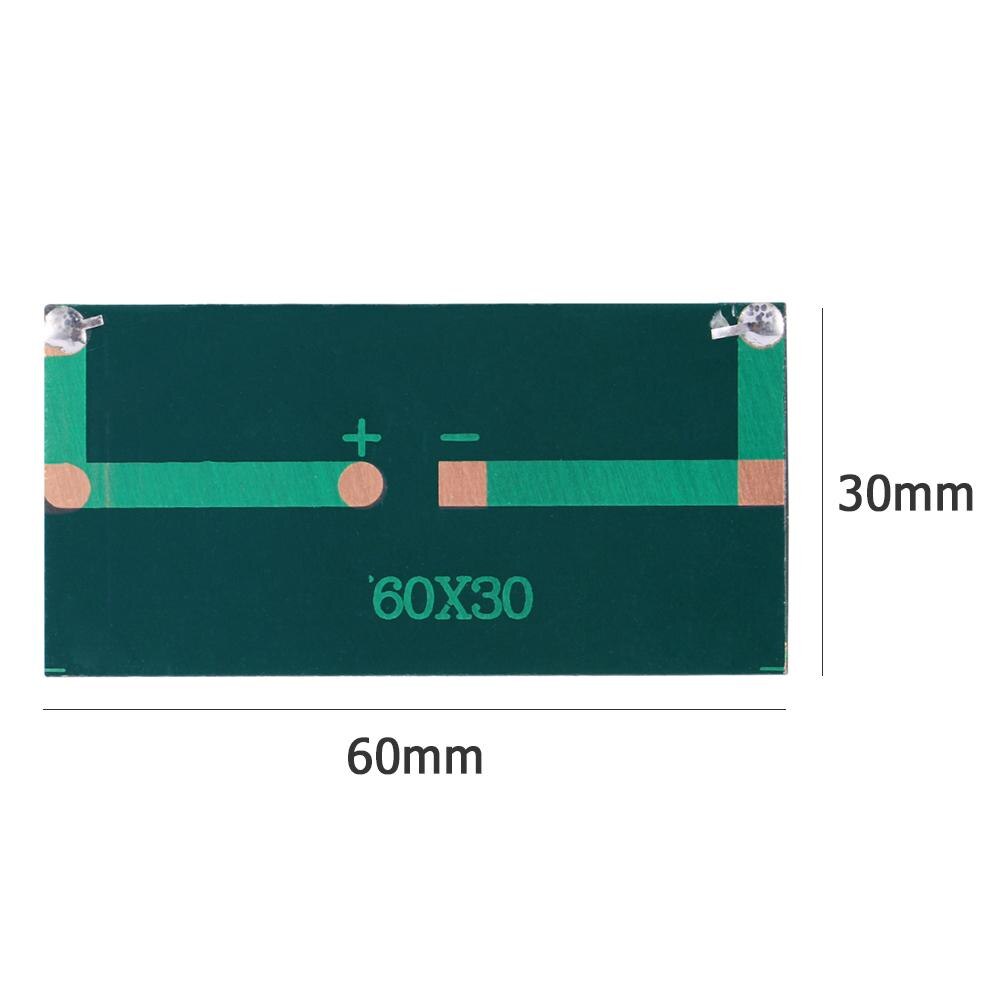 Mini panneau solaire en PET 5V 60ma, cellule solaire polycristallin, panneau photovoltaïque pour chargeur de batterie 3.6V, jouet bricolage LED 2 pièces: 1 pc 50mA 5V