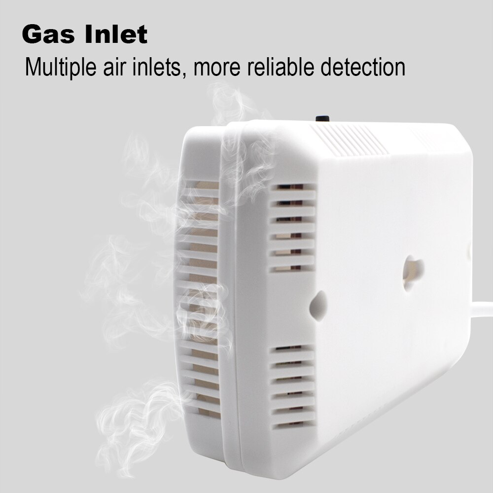 Combustible Gas Leak Detector Natural Gas Alarm Sensor Practical Home Security Lpg Leakage Detector 220V AC or 12V gas sensor EU