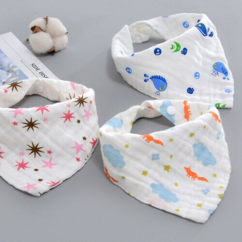 Pudcoco 1pc Kleinkind Baby Kinder Baumwolle Druck Bequem Bandana Lätzchen Fütterung Speichel Handtuch Dribble Triangle Bib