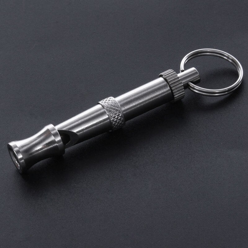 5 silbato ultrasónico para entrenamiento de perros color plata