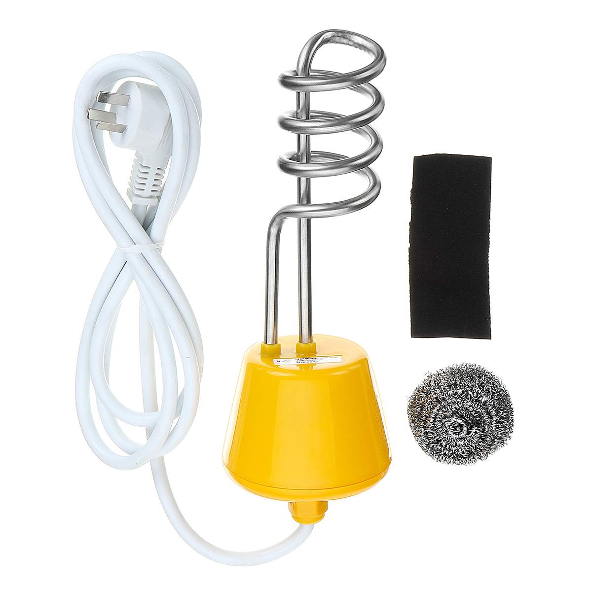 2500W Immersion Water Heater Electric Heating Element Mini Water Boiler for Travel Bath Tub Home 2m Cable