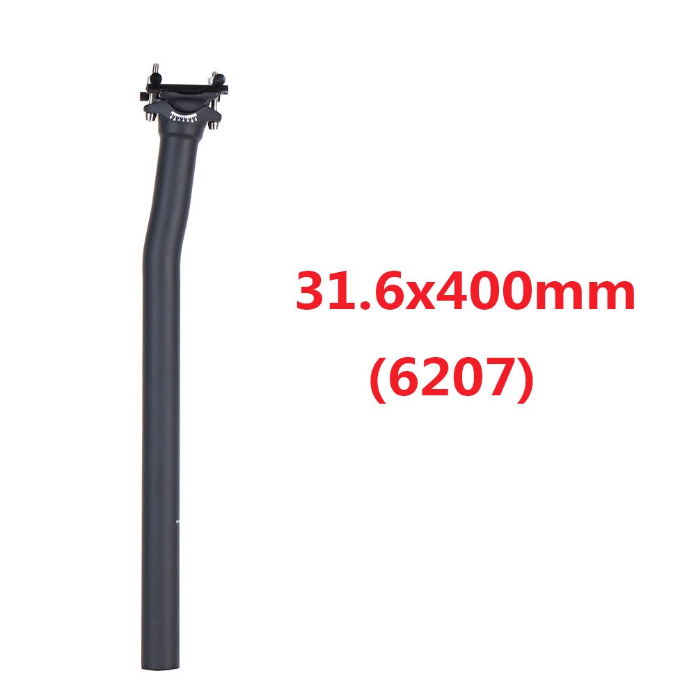 ELITA-tija de sillín de fibra de carbono para bicicleta de montaña, ligera, 27,2/31,6x350mm, 125g: 31.6x400mm-6207