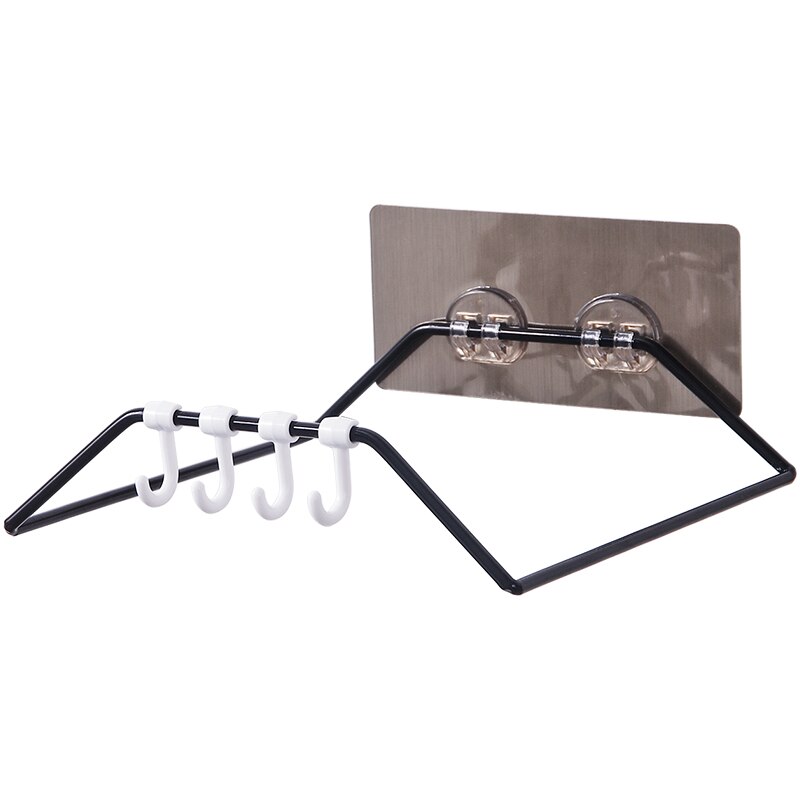 Punching Free Bathroom Washbasin Rack Bathroom Wall Hanging Basin Storage Rack Kitchen Wall Strong Hook Shelf