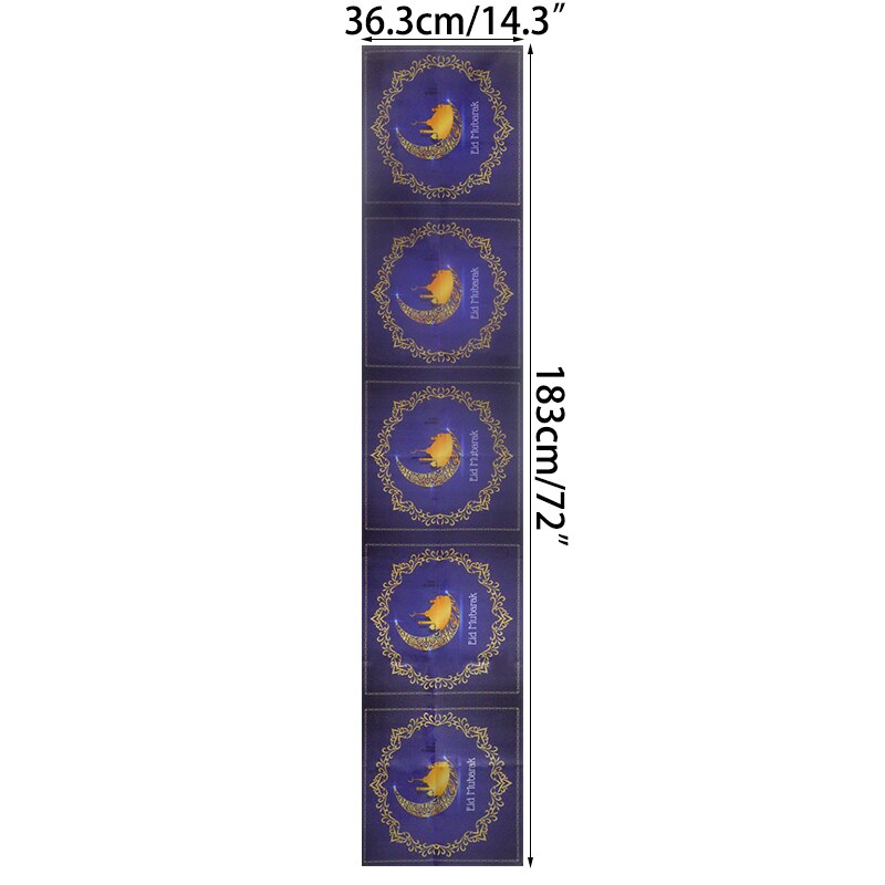 Eid Mubarak Tafelloper Tafelkleed Ramadan Kareem Eid Al-Fitr Decoratieve Tafelkleed Cover Voor Thuis Islamitische Mubarak Party decor: B11