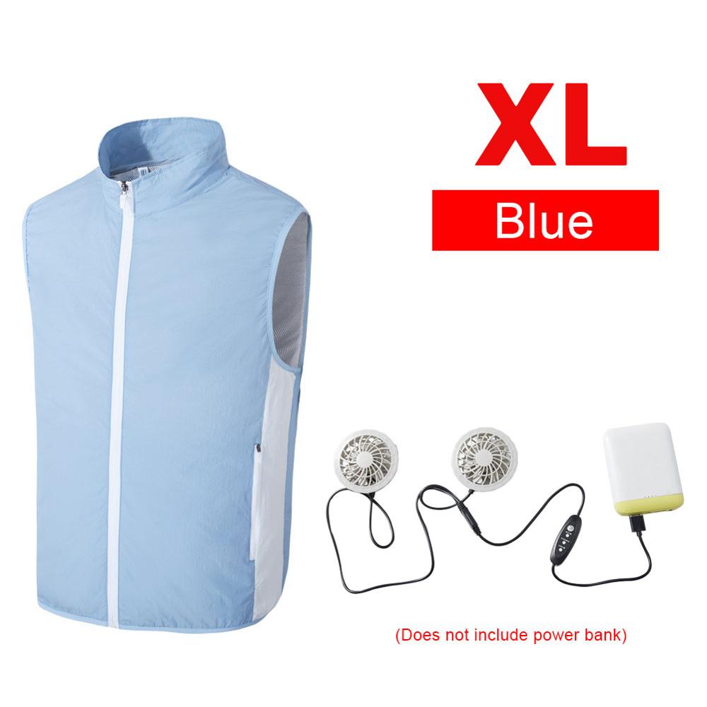 Veste d'été pour hommes et femmes, manteau de Protection contre le soleil, ventilateur rafraîchissant, Air conditionné, chargeur USB, vêtements intelligents: BU3-XL