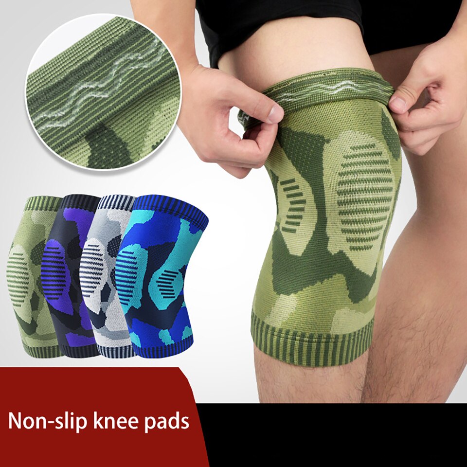 Elastic Force Knitting Sports Knee Pads Breathable Compression Knee Pads for Outdoor Sports Brace Protector