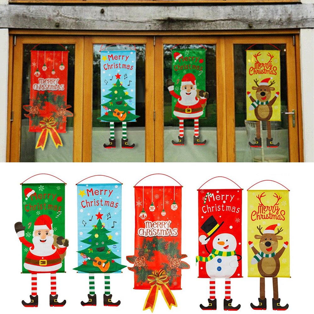 Christmas Fabric Wall Hanging Scroll Scroll Drawing Picture Restaurant Wall Fabric Hanging Hanging Cloth Multi-style