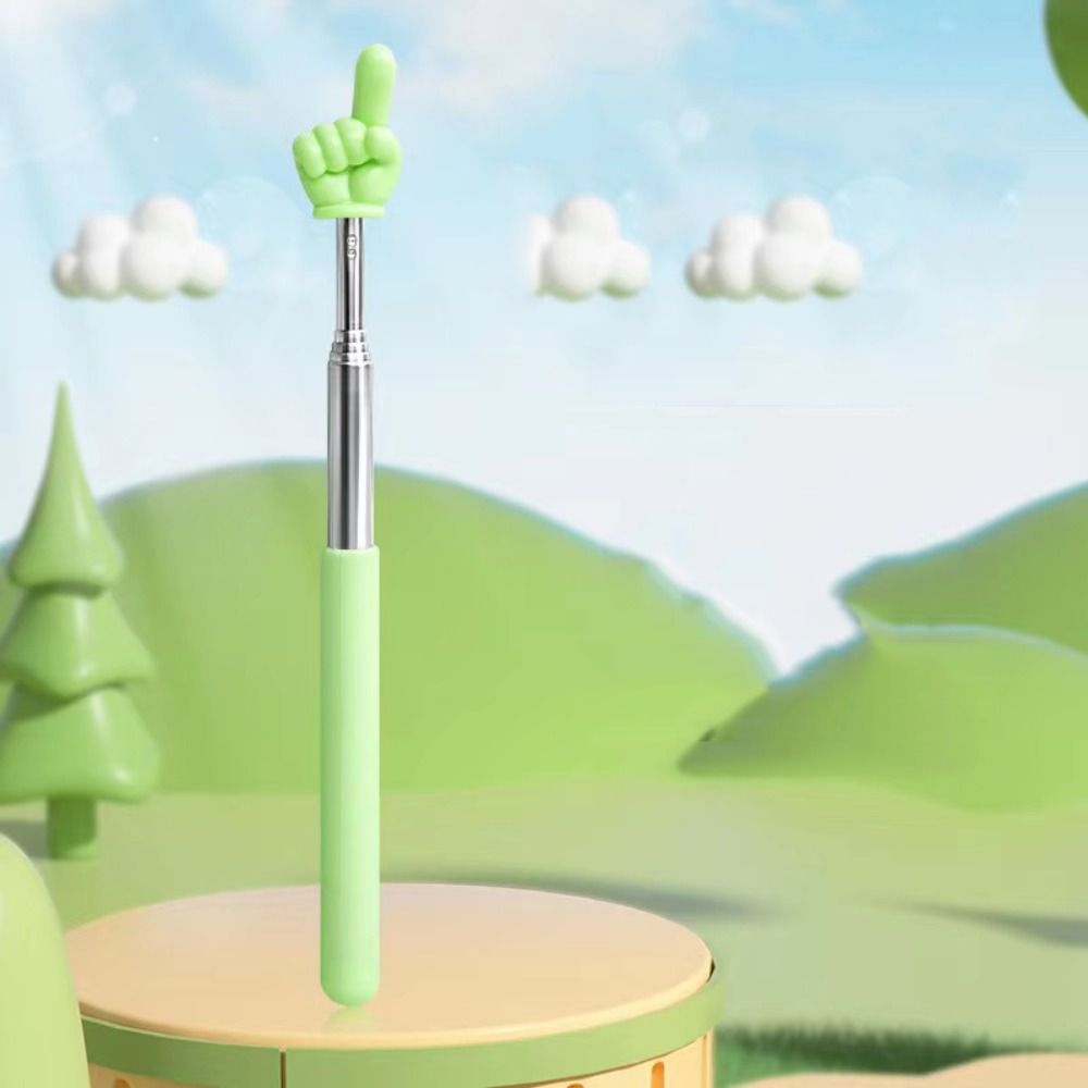 Telescopische Leesgids Aanwijzer Intrekbare Antislip Onderwijs Pointer Stick Draagbare Vingervorm: Roze