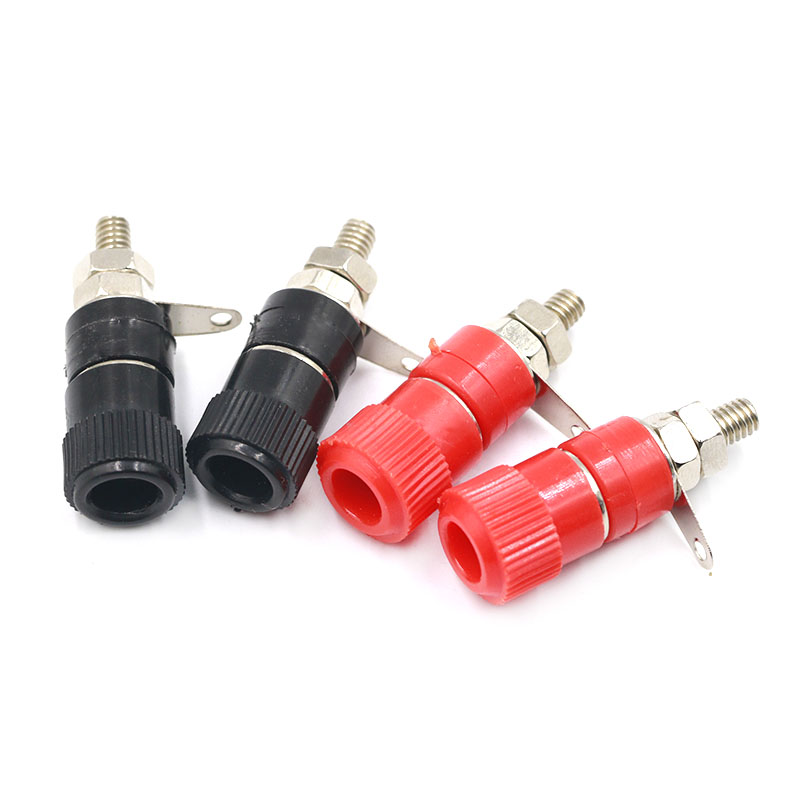 10 Stks/partij Terminal Blokken JS-910B 4Mm Versterker Terminal Connector Bericht Banana Plug Jack Mount Zwart 5 Rode 5: 5Red 5Black-S