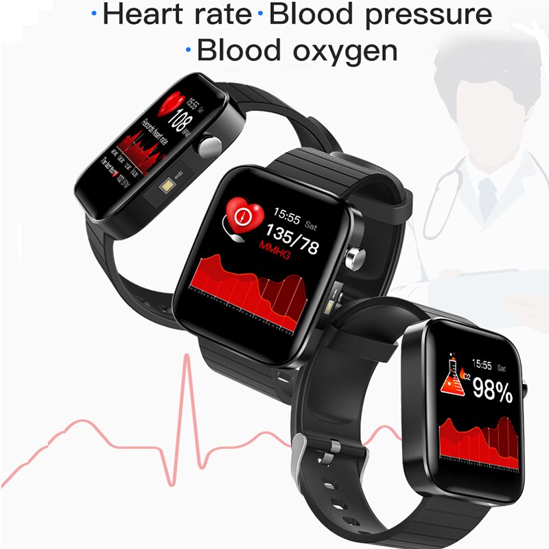 T68 Plus Smartwatch - Body Temp, HR, BP, SpO2 Monitor - for iOS & Android