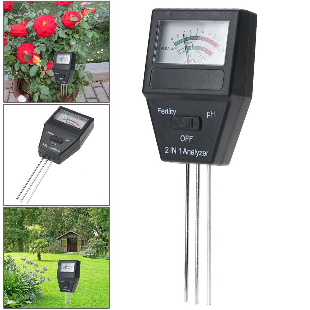 2 In 1 Bodemvochtmeter Tuin Plant Ph Meter Tester Digitale Analyzer Tuin Tool Voor Huishouden Tuin Meter Tool