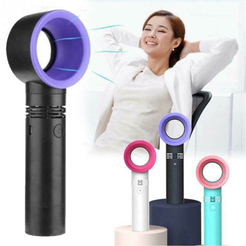 Mini Handheld Fan Handheld Mini Koeler Geen Blad Handy Fan Elektrische Bladeless Ventilator Draagbare Draadloze Usb Opladen