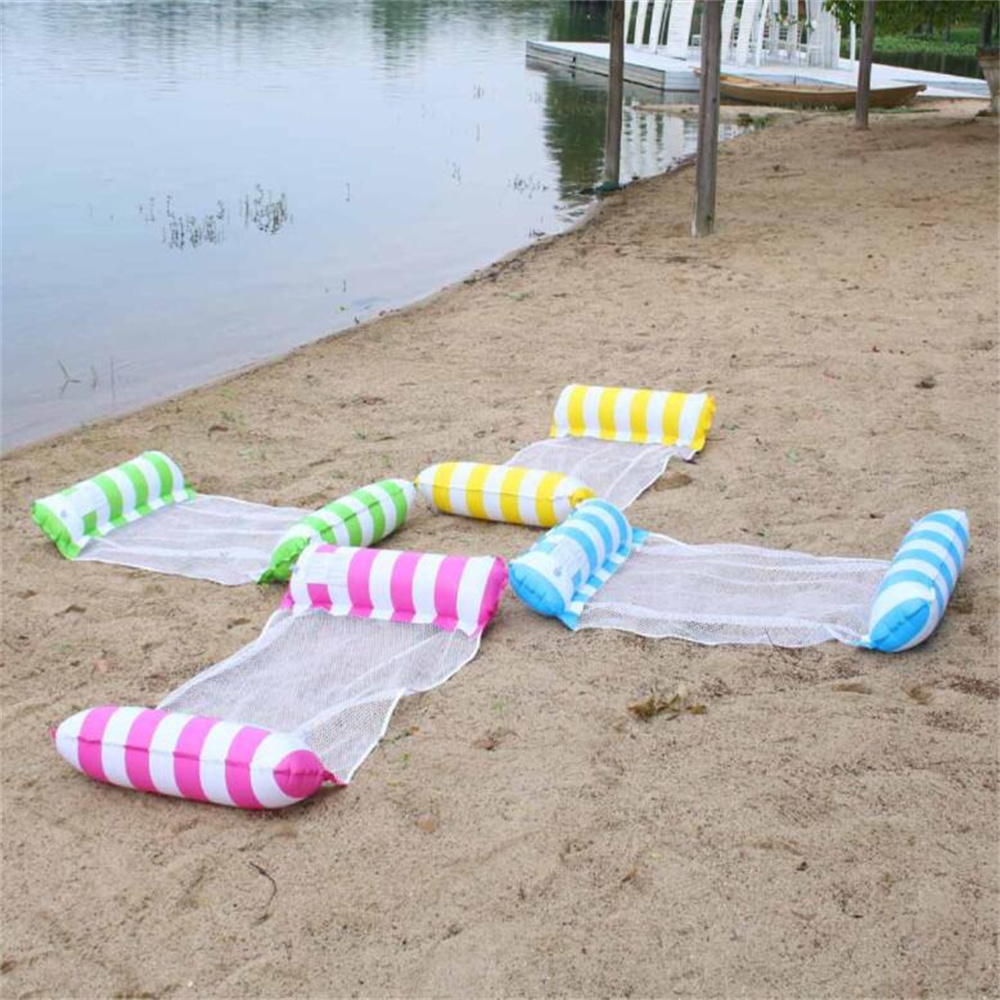 Canapé gonflable pliable à double usage, lit-balançoire avec filet, hamac, piscine, rangée de jouets, 11 styles
