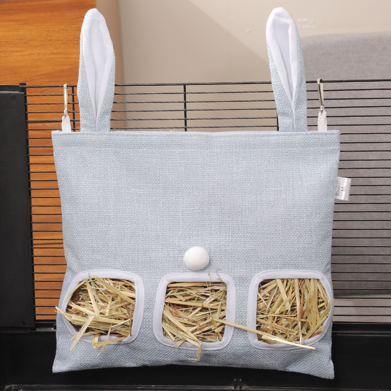 2/3 Gaten Opknoping Hooizak voor Bunny Cavia Kleine Dieren Feeder Konijn Voedsel Dispensers Tas Huisdier Voeden Tas Rack Kooi Gereedschap: MULTI