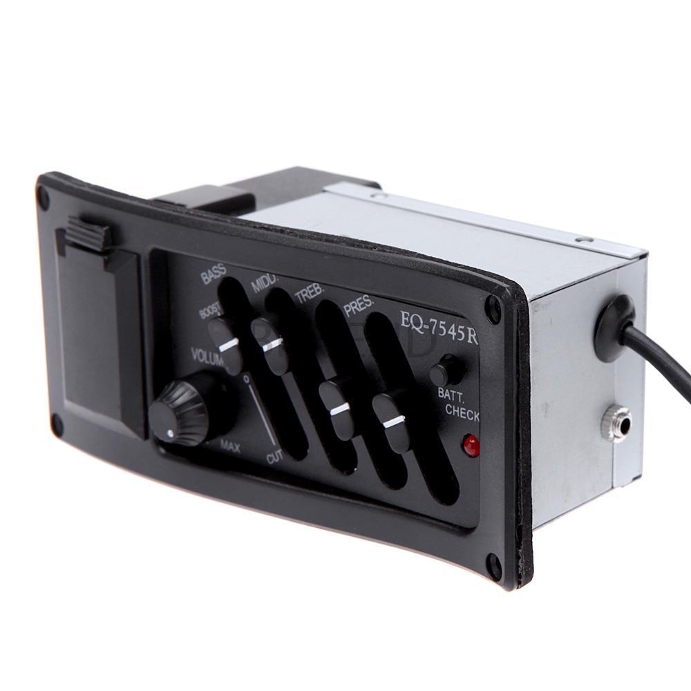 PREAMPLIFICADOR de guitarra acústica , accesorio de salida de 6,5 MM, EQ 7545R, 4 bandas