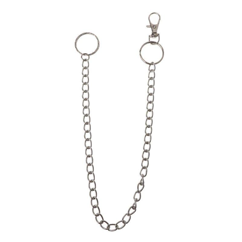 16 &quot; punk bälte plånbok kedja midja byxor kedja ficka kedja med nyckelring för byxor bälte jeans plånböcker nycklar smycken unisex