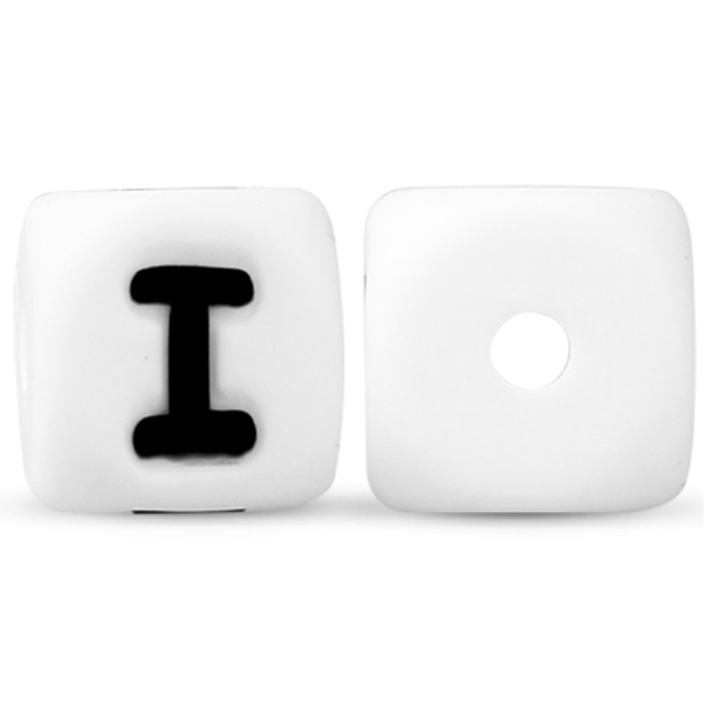 10 Stuks 12mm Brief Siliconen Kralen Kubus Wit Alfabet Kralen A-Z Losse Afstand Kralen Diy Armband Sieraden Accessoires: Roze