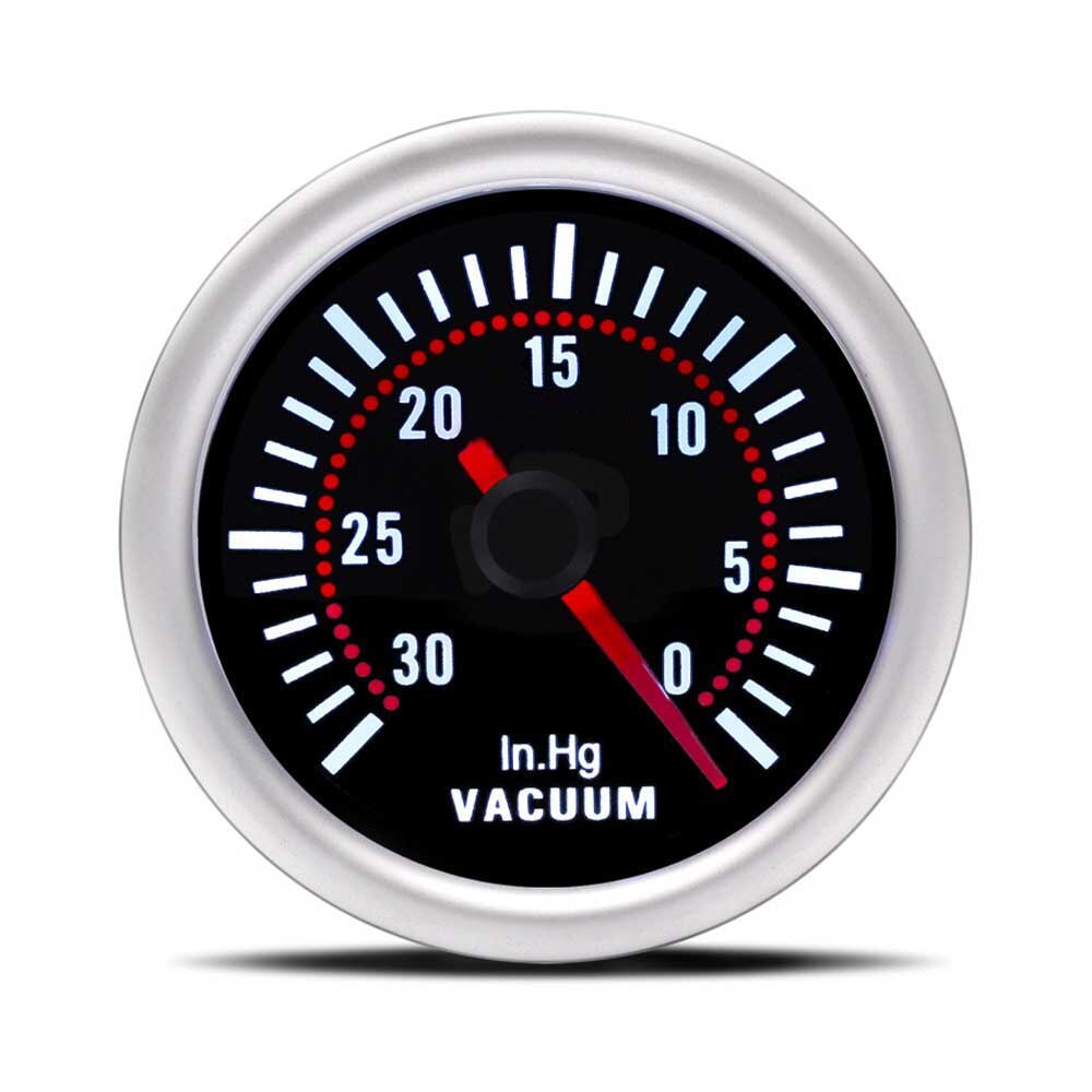 YOMI 2" 52mm Smoke lens Boost gauge bar psi Vacuum Water temp Oil temp Oil press Voltmeter Fuel level Tachometer rpm gauge: In.Hg