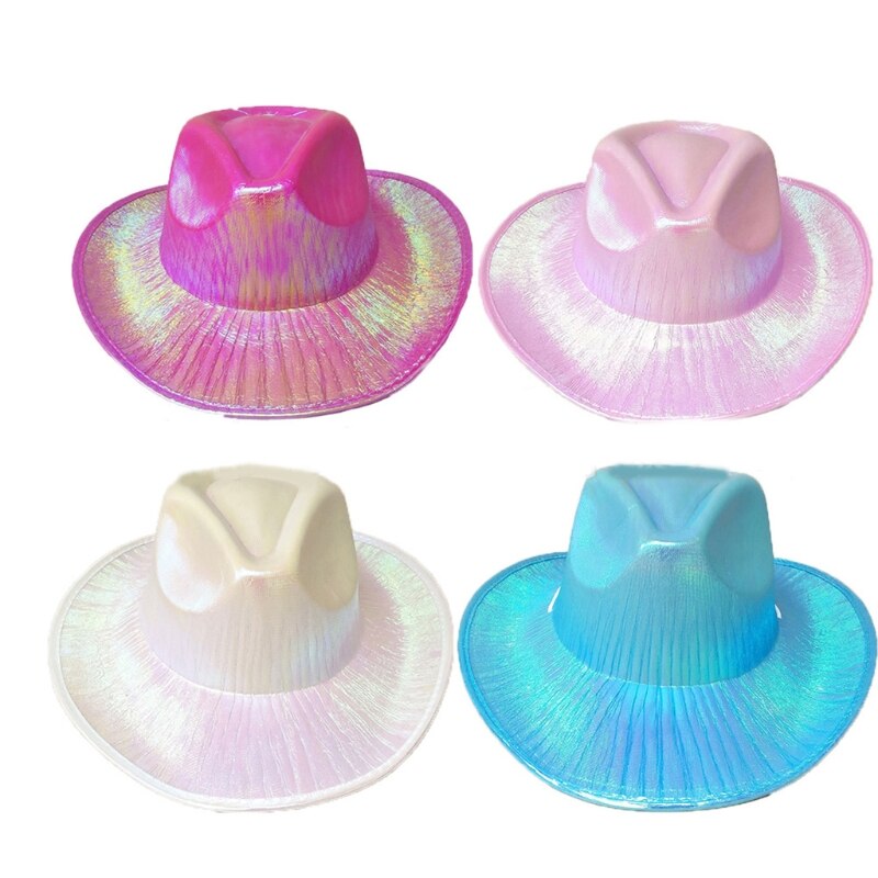 Cowgirl Hat with Iridescence Glitter Party Supplies Cowboy Hats For Women Party Cowboy Hats Kids Party