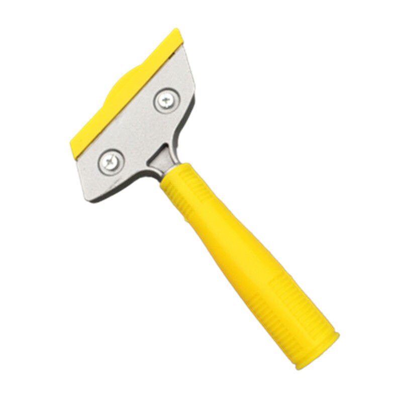 Retractable aluminum alloy cutter head cleaning shovel floor glass degumming cleaning beauty joint shovel wall blade: Yellow