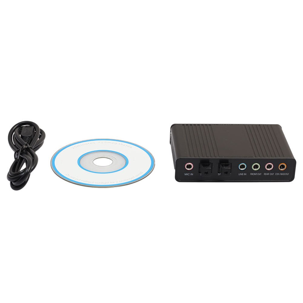 Professionelle Externe USB 2.0 Soundkarte 6 Kanal 5,1 Externe Optical Audio Soundkarte mit USB Kabel Für Notebook Computer