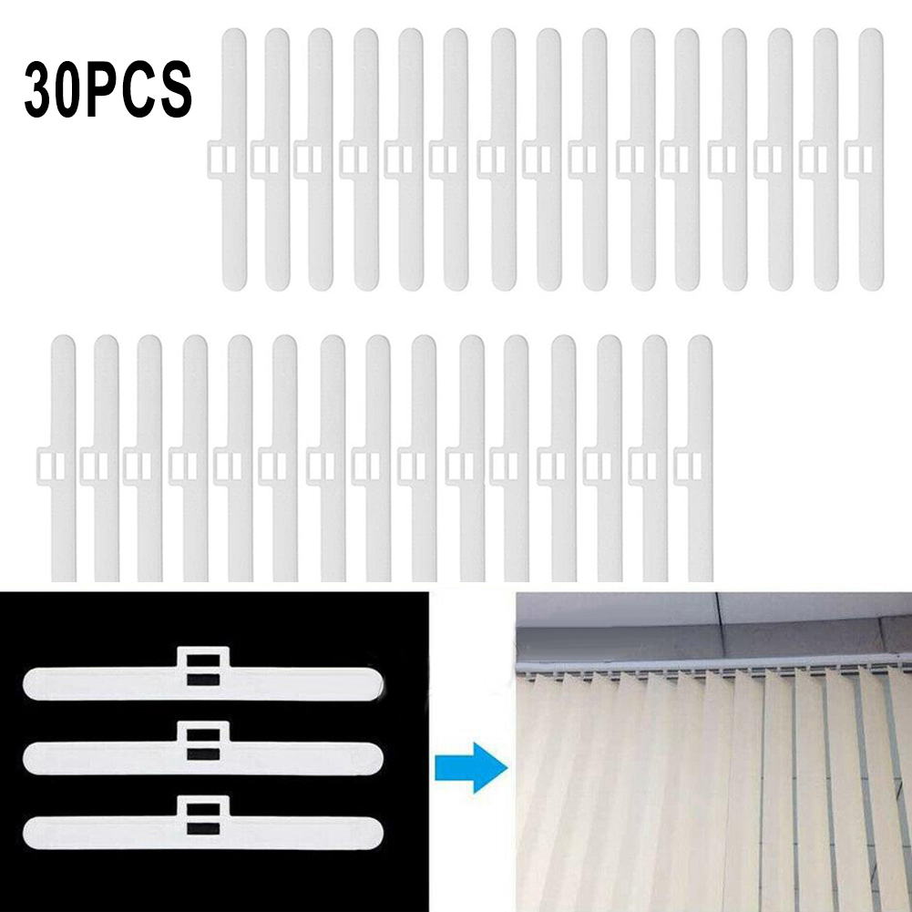 30Stck 89mm vertikale obere blind KleiderbüGel Lamellen Header Klinge Vorhang Zubehör KleiderbüGel Doppel See für Heimat Schlafzimmer Büro Vorhänge