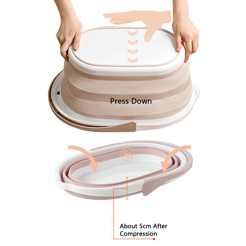 Portable Folding Car Wash Bucket Household Large Rectangular Thickened Plastic Storage Bucket Folding Foldable Mop Water Mop Buc