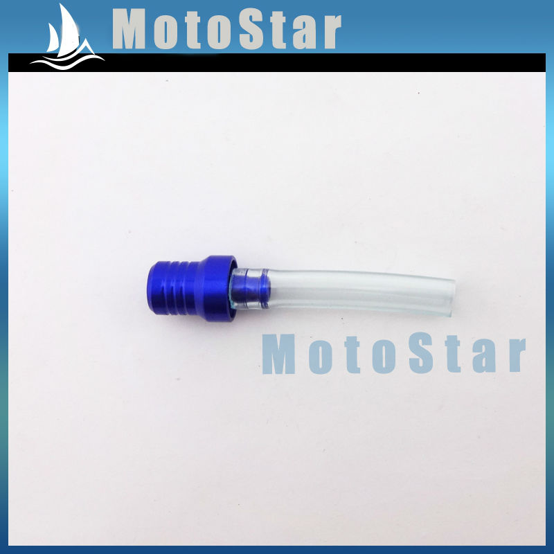 5x Blue Gas Fuel Tank Cover Cap Vent Valve Breather Hose Tube For Pit Dirt Motor Bike Motorcycle
