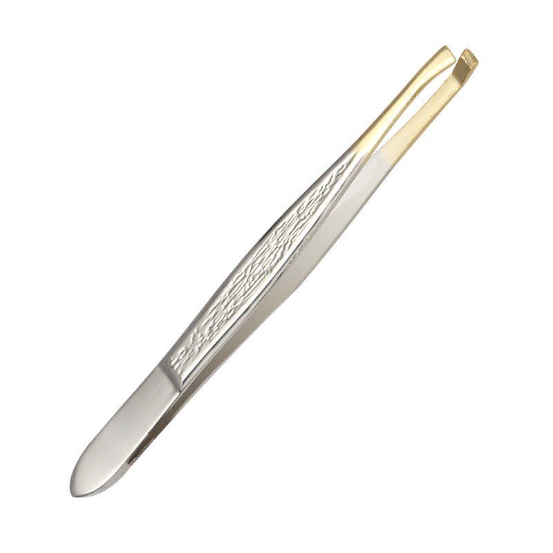 1Pc Wenkbrauw Pincet Rvs Slant Tip Ogen Pincet Clip Voor Gezicht Ontharing Pincet Make Up Gereedschap