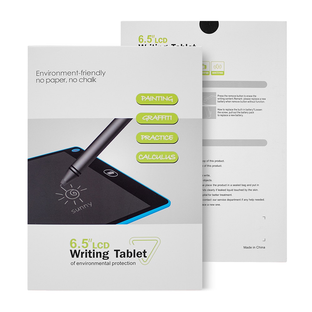 Digital tegnetablet med skærm 6.5 tommer lcd håndskriftstavle børn tegneplade graffiti elektrisk tablet