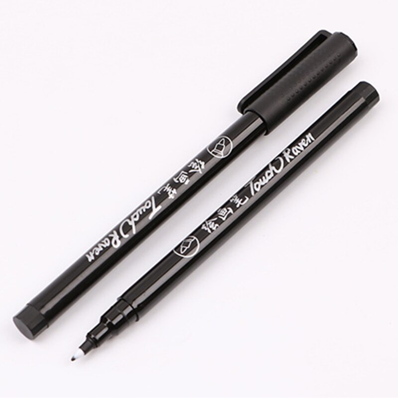 Zwarte Inkt Fine Liner Pen Tekening Schilderen Glas Cd Handtekening Marker Waterdicht Comic Art Graffit School Office Supply Stationair