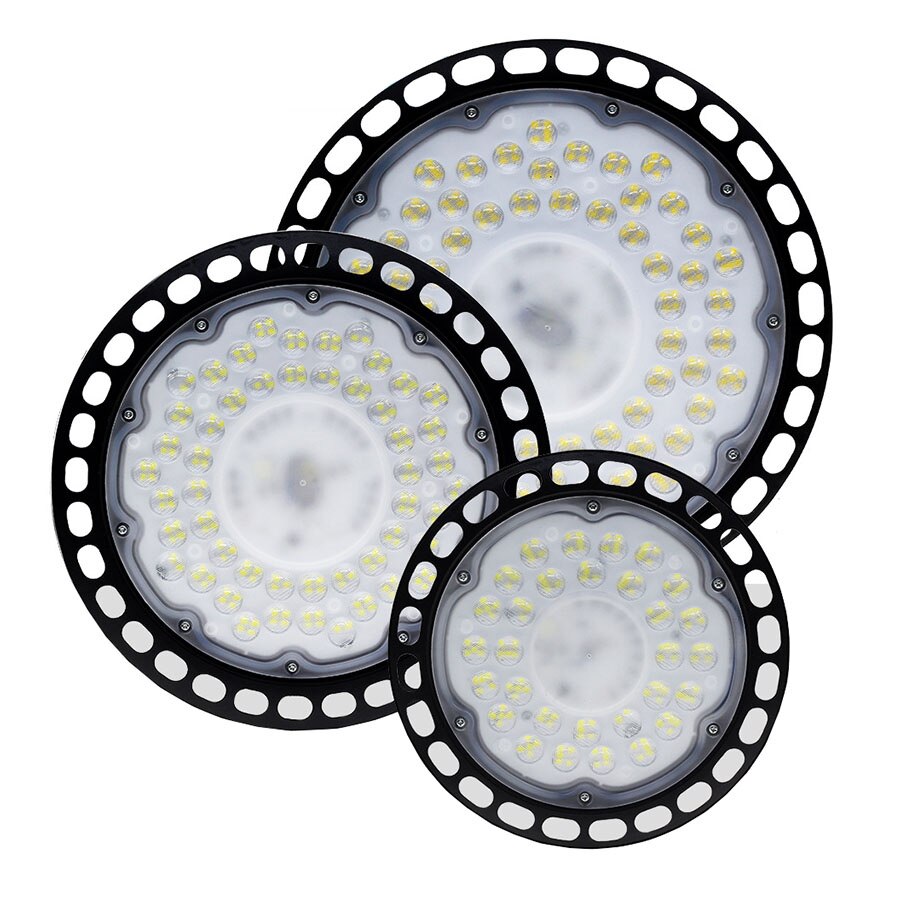 Lampe LED étanche pour grande hauteur 100/200W, éclairage très lumineux avec prise, idéal pour un Garage, une salle de sport, un atelier ou un entrepôt Commercial