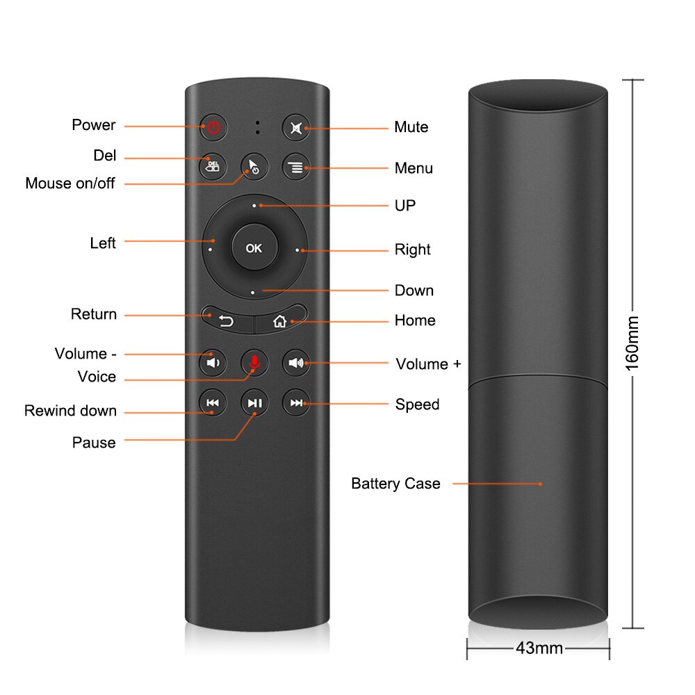 Wechip G20S 2,4G Wireless Air Mouse Gyro Voice Control Sensing Mini Tastatur G20 Fernbedienung Für Mini PC Android TV Box