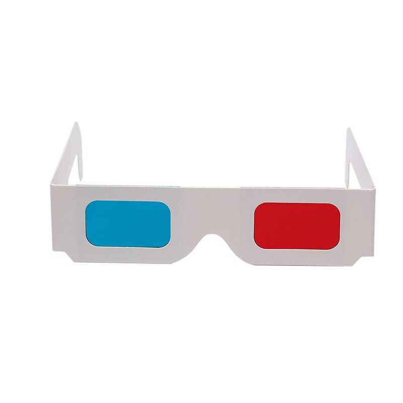 10 pièces/100 paires universel papier anaglyphe 3D lunettes papier 3D lunettes vue anaglyphe rouge Cyan rouge/bleu lunettes 3D pour film