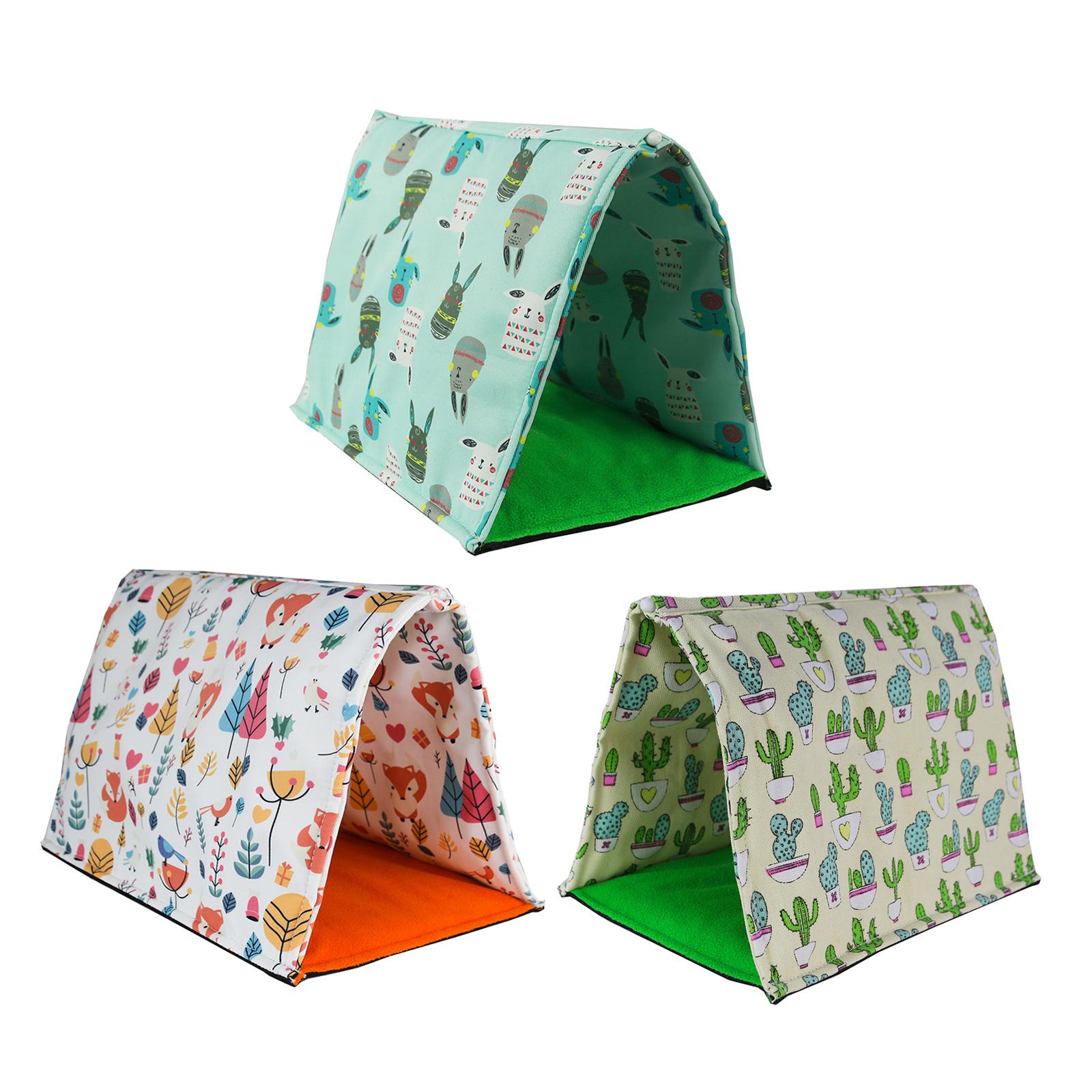 Reptile Hide Bed Nap Mat Bearded Dragon Warm Rest Hideout Habitat Lizard Triangular Tent for Leopard Gecko Accessories Play Toys