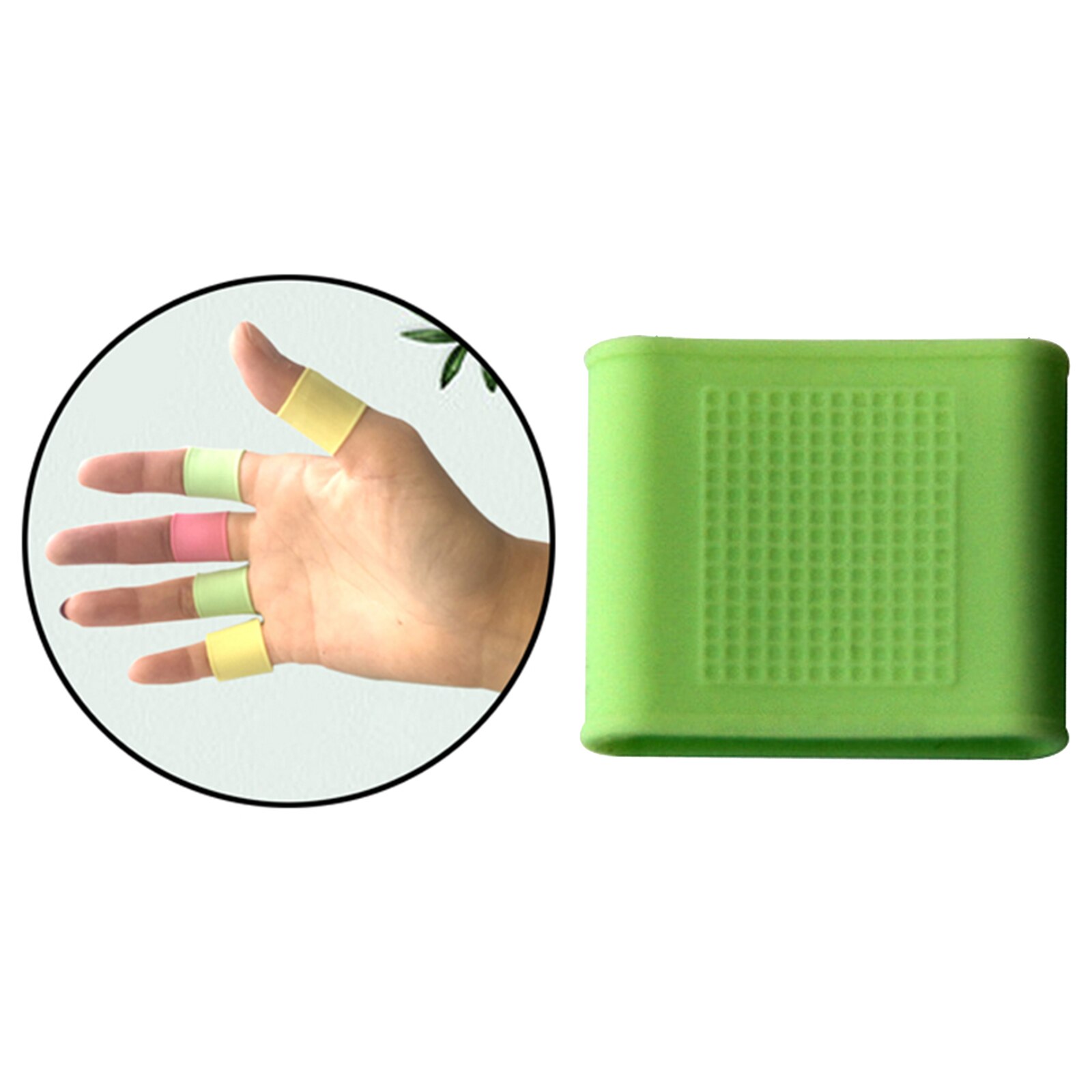 Soft Golf Finger Sleeves Protector Grip Silicone Gel Braces Cover Finger Cot Wrap Golfer Basketball Baseball Blowing Gym Sports: Light Green 23mm