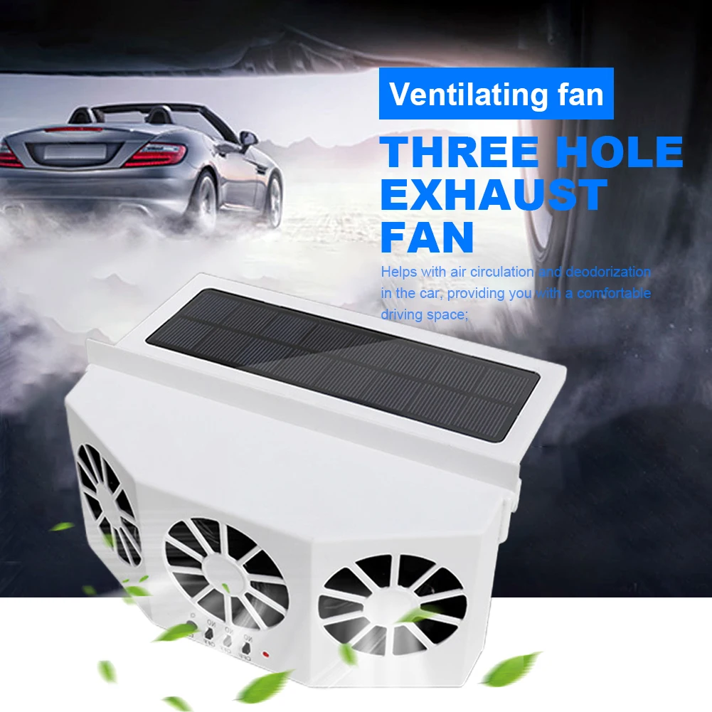 Ventilador de escape con energía Solar para coche, radiador de refrigeración para ventana, ahorro de energía, enfriador automático, desodorización portátil